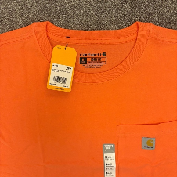Carhartt Women's Loose Fit T-Shirt Size M Heavyweight Short Sleeves Pocket NWT - Picture 4 of 13